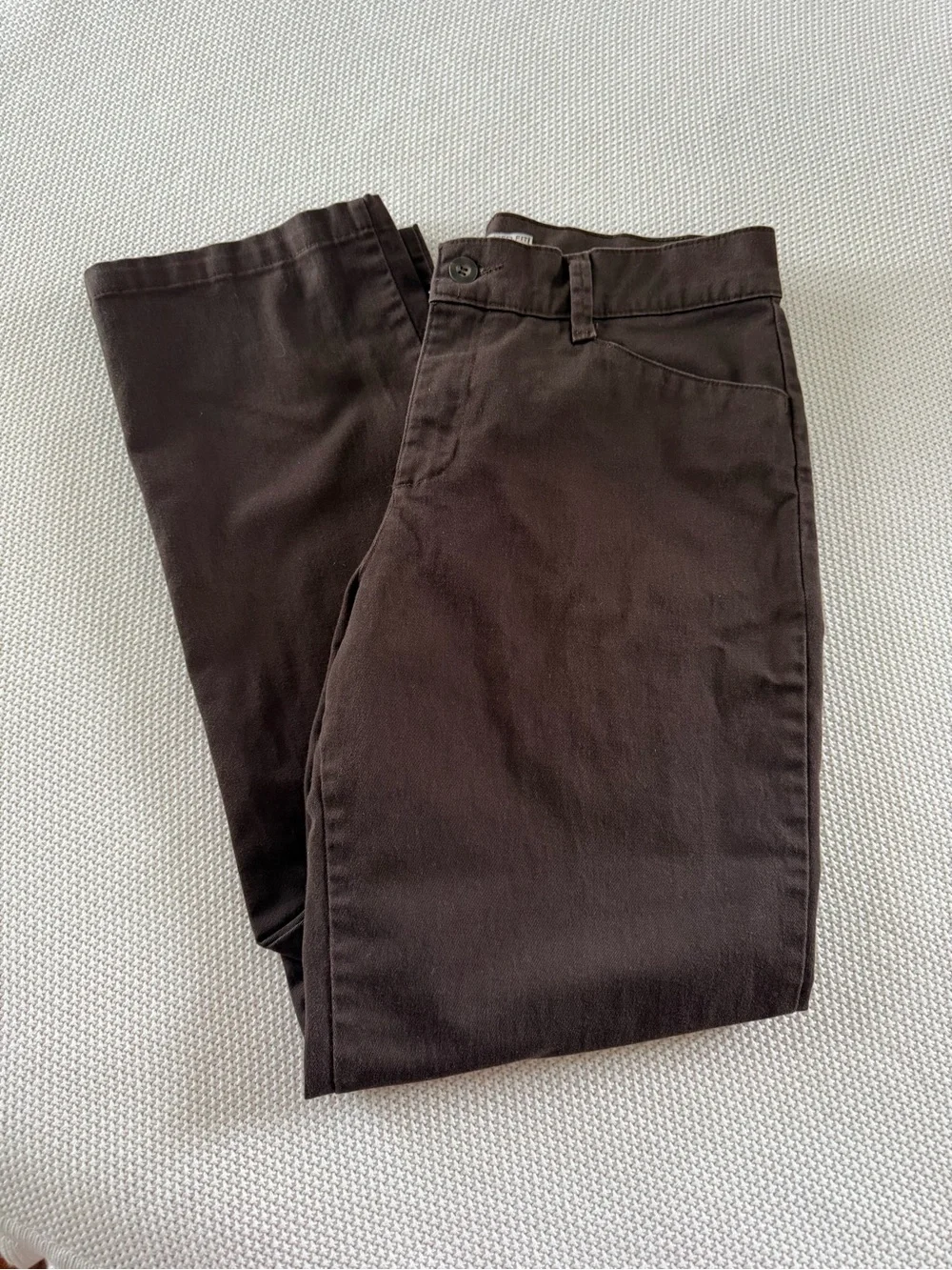 Lee Relaxed Fit Chocolate Brown High Rise Straight Leg Pants Size 10